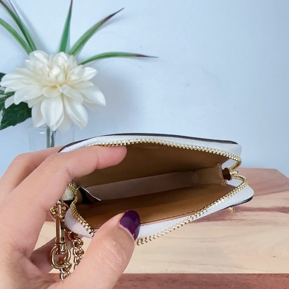 NWT Coach Zip Card Case In Signature Canvas - Picture 5 of 5
